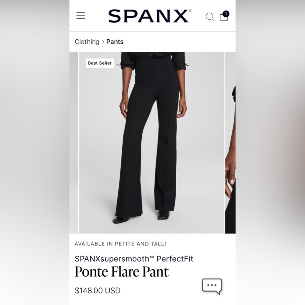 Brand New, Never Worn SPANX supersmooth™ PerfectFit pants black (Tall)